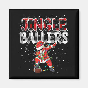 Jingle Ballers Santa Football Christmas Soccer Pla Magnet
