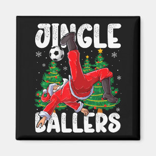 Jingle Ballers Santa Football Christmas Soccer Pla Magnet
