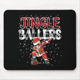 Jingle Ballers Santa Football Christmas Soccer Pla Mouse Pad
