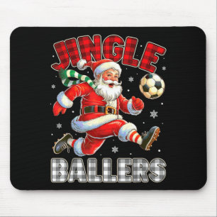 Jingle Ballers Santa Football Christmas Soccer Pla Mouse Pad