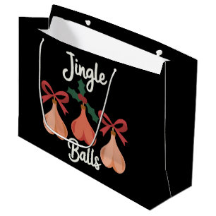 Jingle Balls Adult Humour Sarcastic Xmas  Large Gift Bag