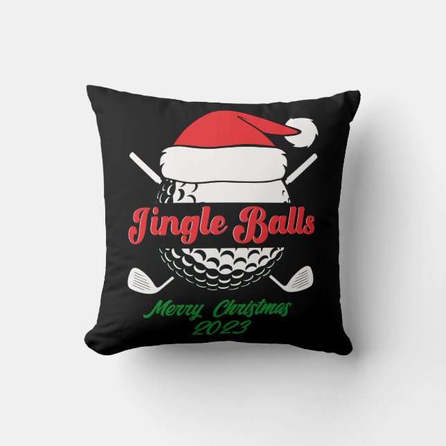 Jingle Balls Funny Named Quirky Golf Cushion (Front)
