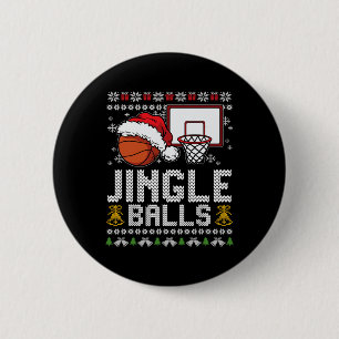 Jingle Balls Ugly Christmas Pajama Cool Sport X-Ma 6 Cm Round Badge