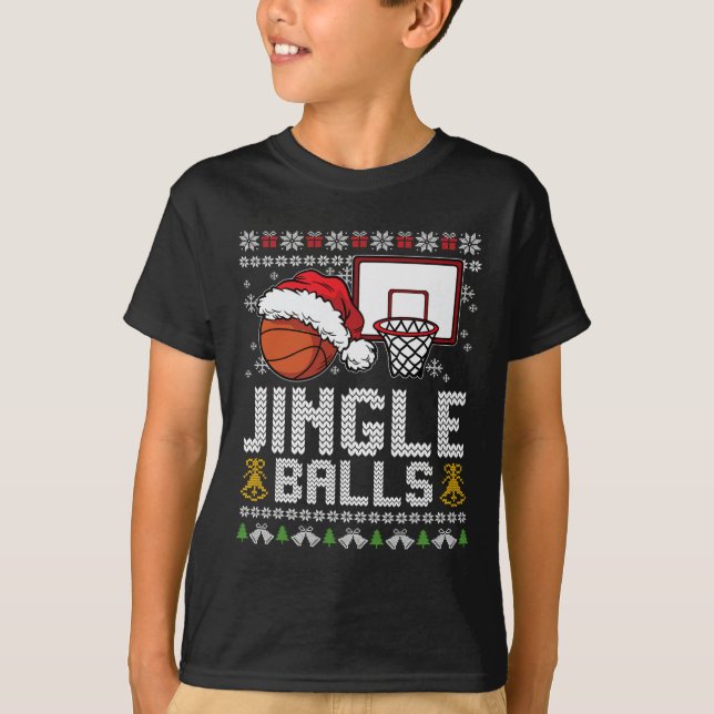 Jingle Balls Ugly Christmas Pajama Cool Sport X-Ma T-Shirt (Front)