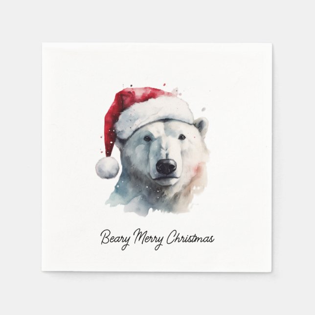Jingle Bear Joy, custom Napkin (Front)