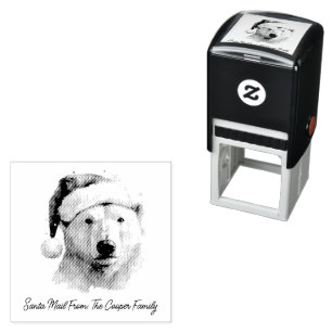 Jingle Bear Joy, custom Self-inking Stamp