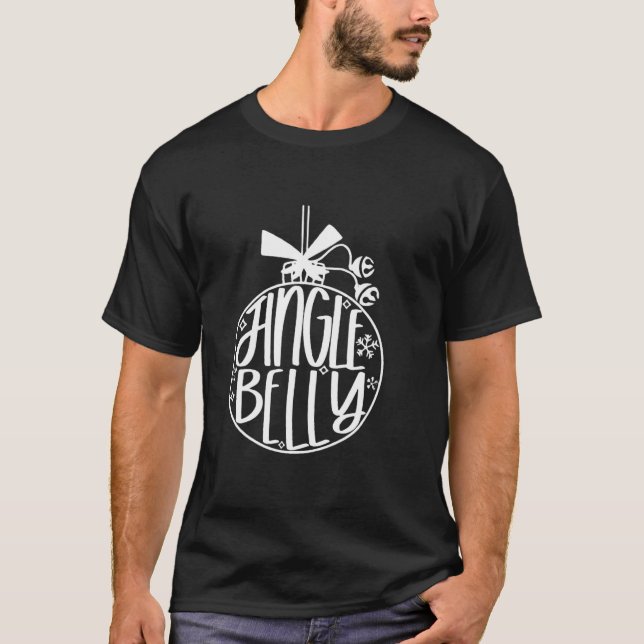 Jingle Bell All The Way  Christmas Pregnancy T-Shirt (Front)