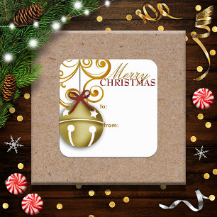 Jingle Bell Christmas Gift Tag Sticker
