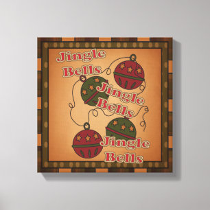 Jingle Bell Christmas Holiday Canvas Print