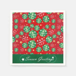 Jingle Bell Christmas Ornament Design Pattern Napkin