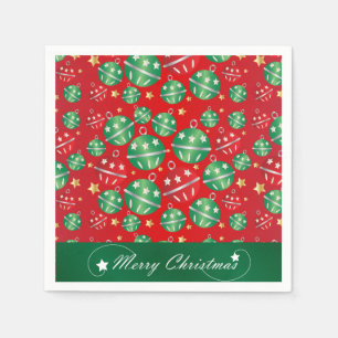 Jingle Bell Christmas Ornament Design Pattern Napkin