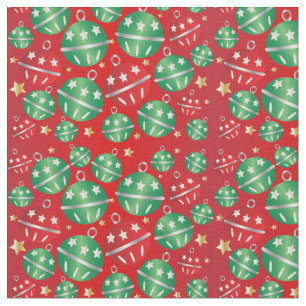 Jingle Bell Christmas Ornament Pattern Fabric