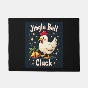 Jingle Bell Cluck Chicken Doormat