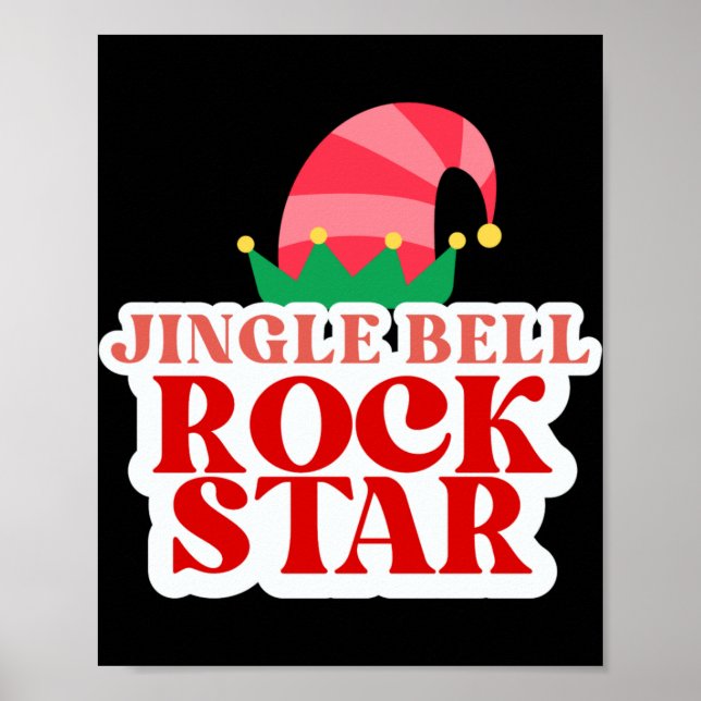 Jingle Bell Rock Star Black Christmas Toddler T Sh Poster (Front)