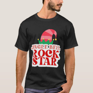 Jingle Bell Rock Star Black Christmas Toddler T Sh T-Shirt