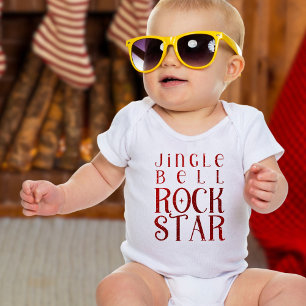 Jingle Bell Rock Star, Christmas Baby Bodysuit