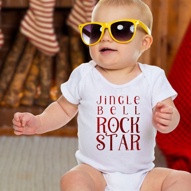 Jingle Bell Rock Star, Christmas Baby Bodysuit (Creator Uploaded)