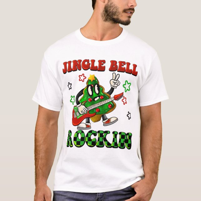 Jingle Bell Rockin Christmas Tree Cookie T-Shirt (Front)