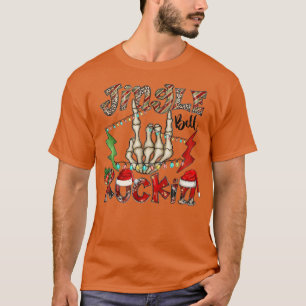 Jingle Bell Rockin' Lights Christmas Rock Skeleton T-Shirt