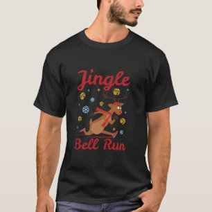 Jingle Bell Run Reindeer Running  T-Shirt