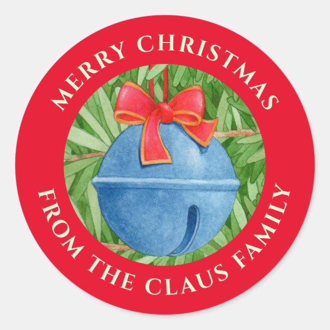 JINGLE BELLS 1.5" Round Envelope Seals III (Front)