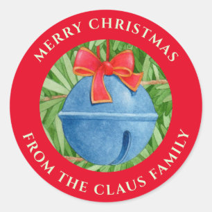 JINGLE BELLS 3" Round Envelope Seals III