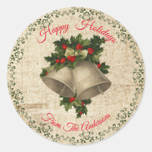 Jingle Bells Christmas Classic Round Sticker