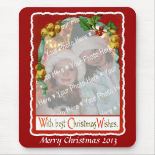Jingle Bells Christmas Wishes Add-A-Photo Frame Mouse Pad