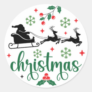 Jingle bells classic round sticker