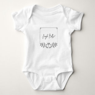 Jingle bells dress design for baby baby bodysuit