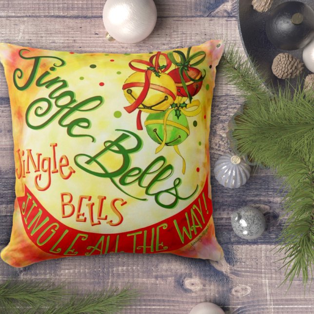 Jingle Bells Festive Fun Inspirivity Christmas Cushion (Creator Uploaded)