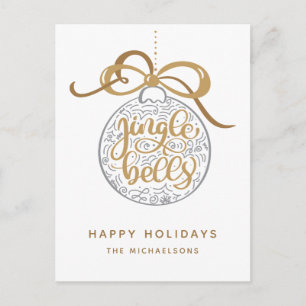 Jingle Bells   Happy Holidays Postcard
