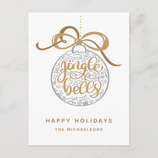 Jingle Bells | Happy Holidays Postcard (Front)