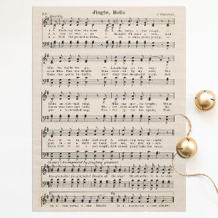 Jingle Bells Holiday Tissue and Decoupage Paper