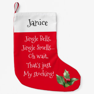Jingle Bells, Jungle Smells...Oh Wait Small Christmas Stocking