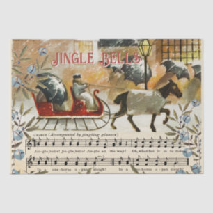 Jingle Bells Sheet Music Horse Sleigh Holiday 