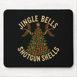 Jingle Bells Shotgun Shells Funny Hunting Christma Mouse Pad