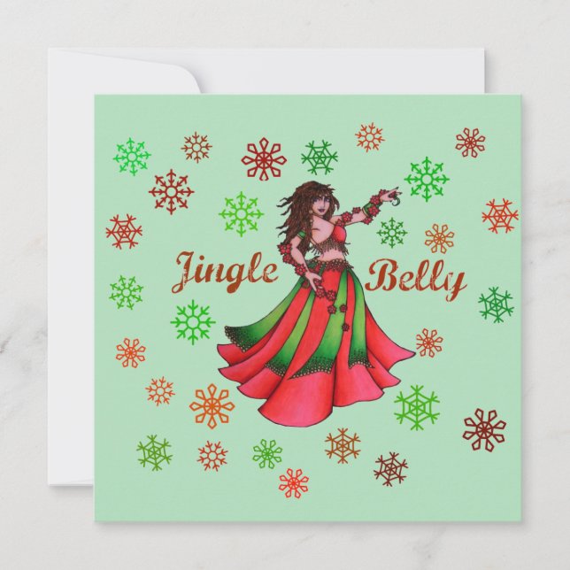 Jingle Belly Dancer Invitation (Front)