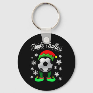 Jingle Byllers Christmas Soccer Footbyll Elf  Key Ring