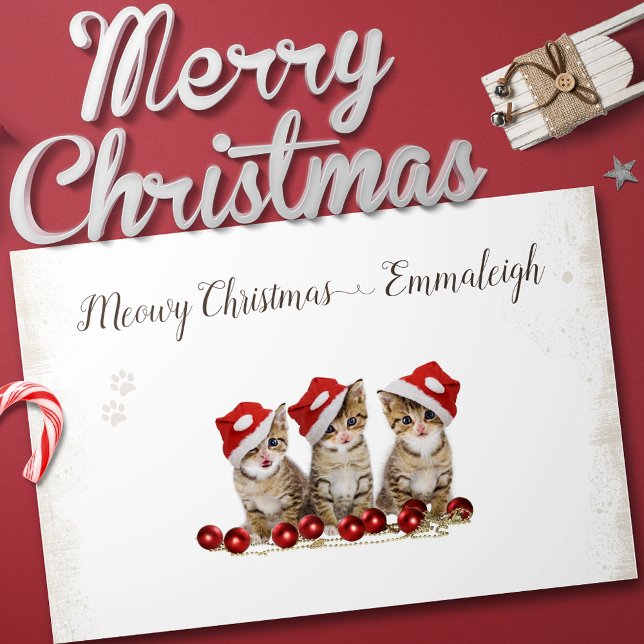 Jingle Cats Meowy Christmas Personalised Tissue Paper (Creator Uploaded)