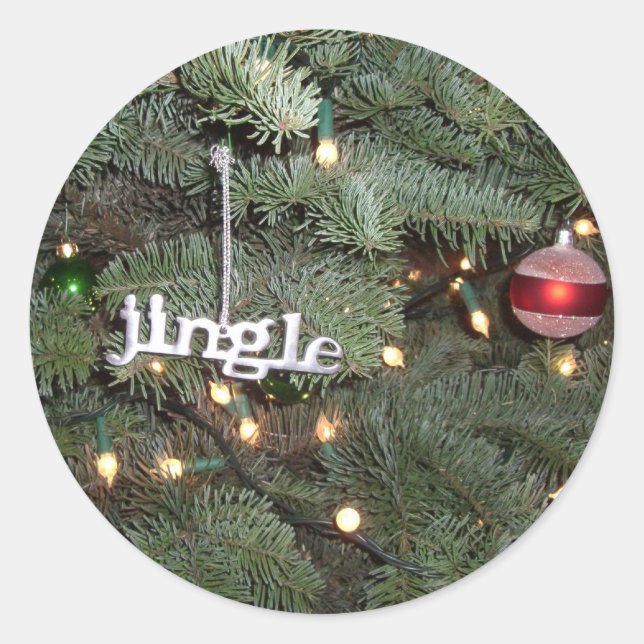 Jingle Christmas Tree Sticker (Front)