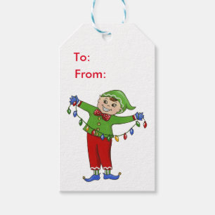 Jingle Elves (Cheery) Gift Tags