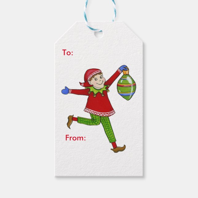 Jingle Elves (Skippy) Gift Tags (Front)