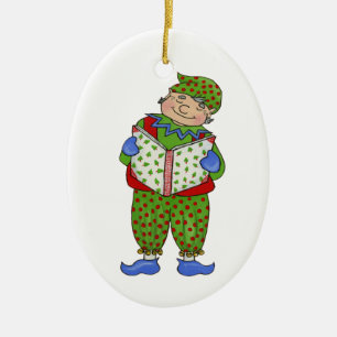 Jingle Elves "Woody" Ceramic Tree Decoration
