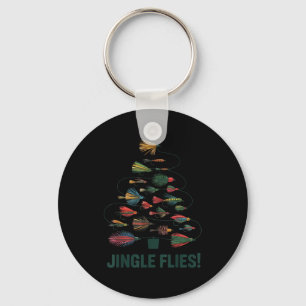 Jingle Flies Funny Fly Fishing Lure Christmas Paja Key Ring