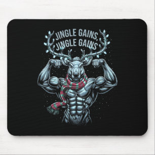 Jingle Gains Jingle Gains Christmas Gym Workout Re Mouse Pad