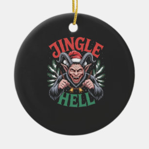 Jingle Hell Christmas Krampus Evil Xmas Ceramic Tree Decoration