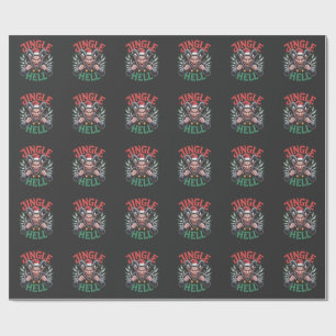 Jingle Hell Christmas Krampus Evil Xmas Wrapping Paper