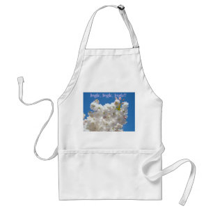 Jingle Jingle Jingle! apron Blue Sky Pink Blossoms