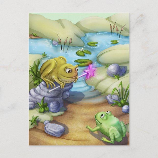 Jingle Jingle Little Gnome Frog & Toad Postcard (Front)